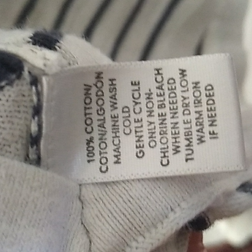 Loft Striped White and Black Women's Top LG (May be Very Dark navy) - Picture 3 of 7